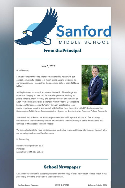 Sanford Family Newsletter Logo