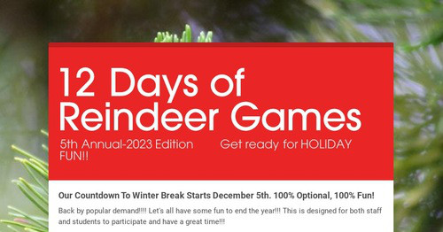 12 Days of Reindeer Games