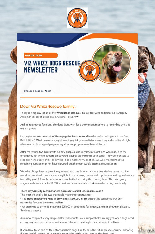Change a dog's Life.