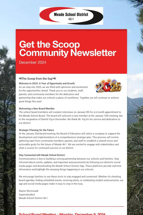 Get the Scoop Community Newsletter