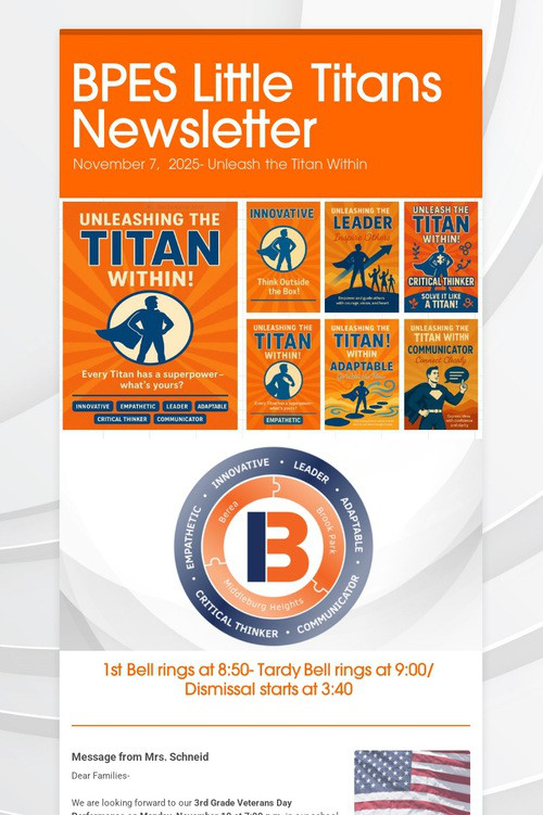 BPES Little Titans Newsletter