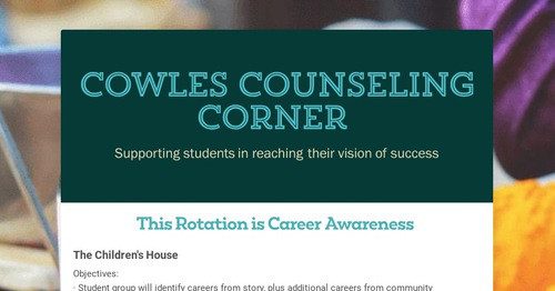 Cowles Counseling Corner