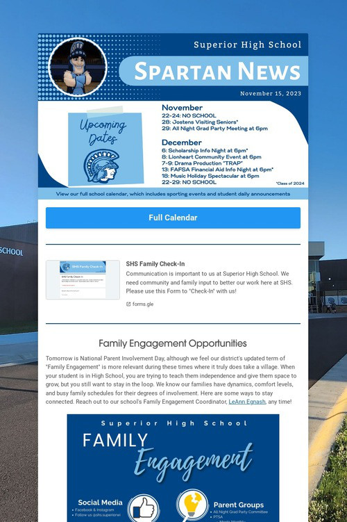 SHS Family News