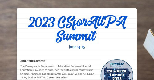 2023 CSforAllPA Summit