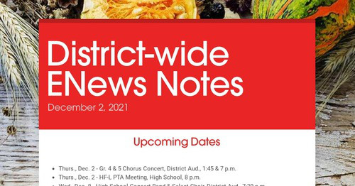District-wide ENews Notes