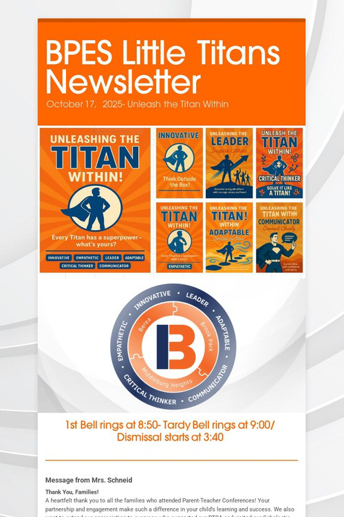 BPES Little Titans Newsletter