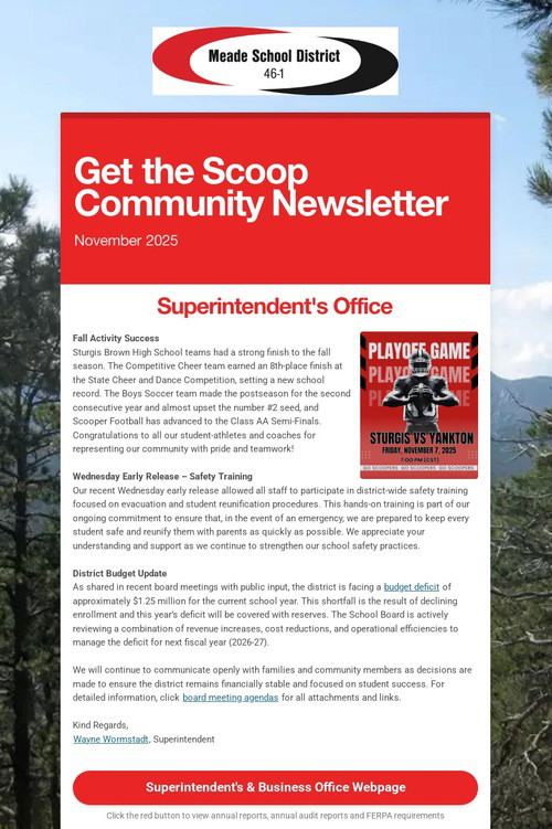 Get the Scoop Community Newsletter