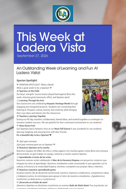 This Week at Ladera Vista