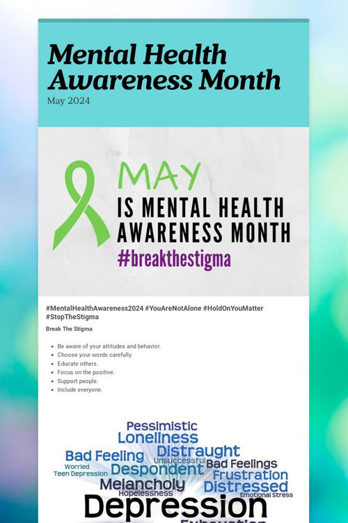 Mental Health Awareness Month