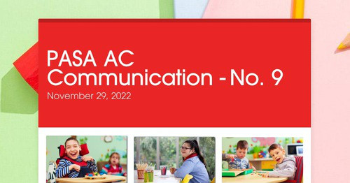 PASA AC Communication - No. 9