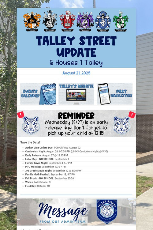 Talley Street Update