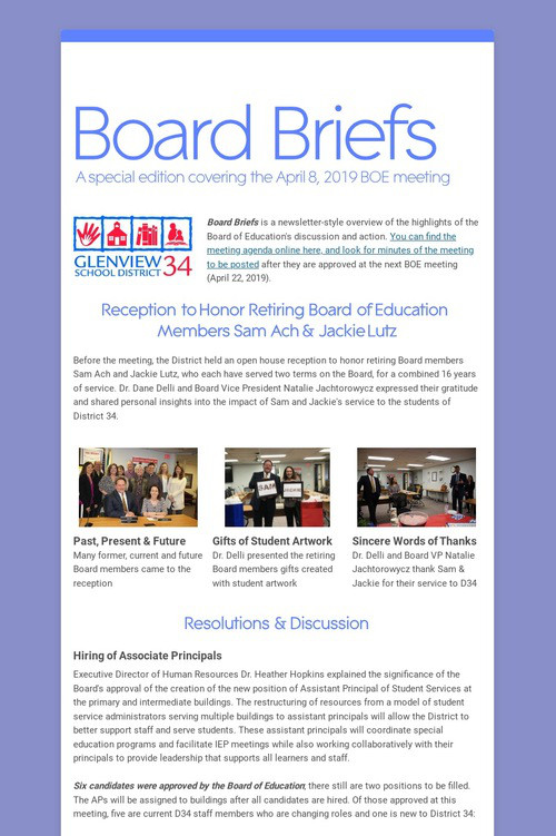 Board Briefs