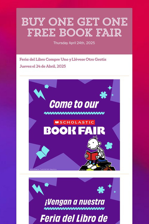 Buy One Get One Free Book FAir