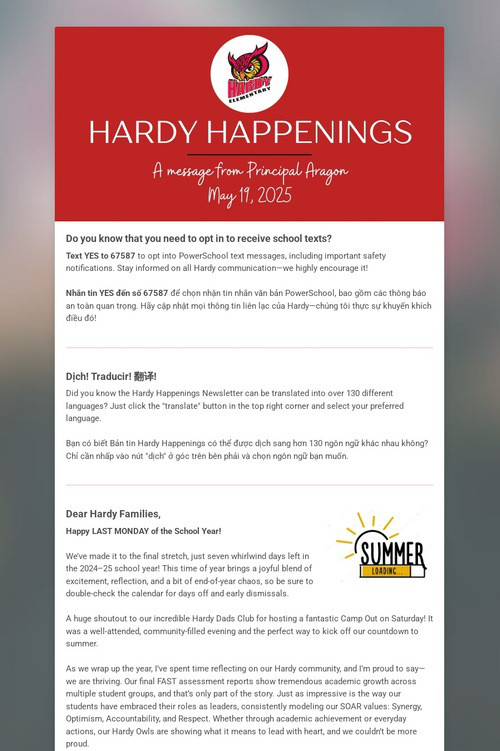 Hardy Happenings