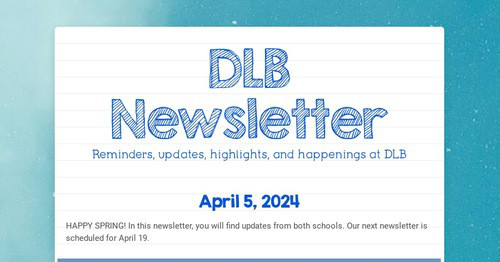 DLB Newsletter