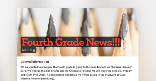 Fourth Grade News!!!