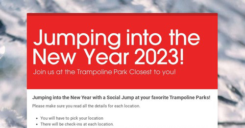 Jumping into the New Year 2023!