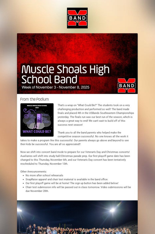 Muscle Shoals High School Band