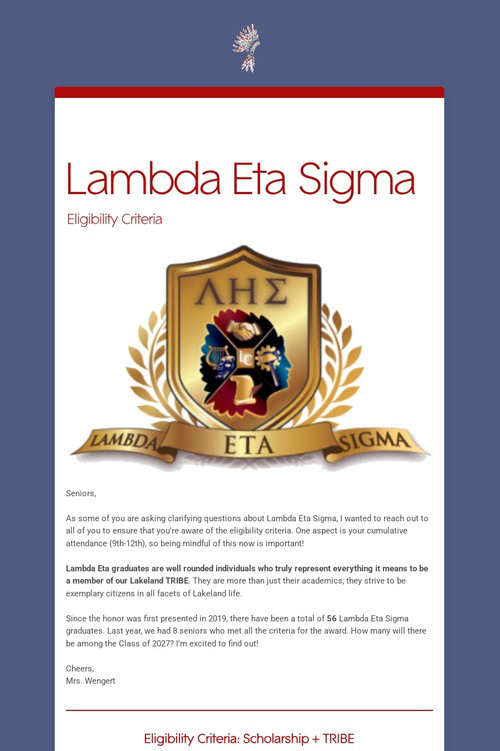 Lambda Eta Sigma