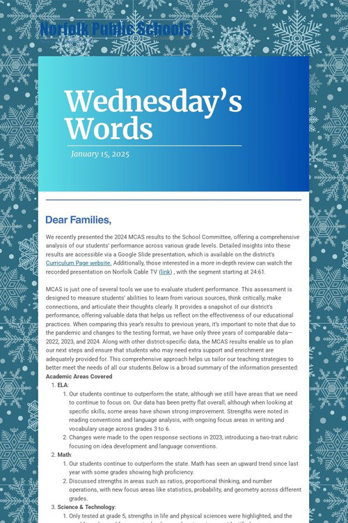 Wednesday's Words