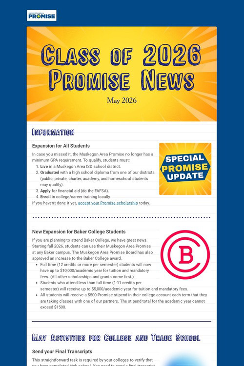 Class of 2026 Promise News