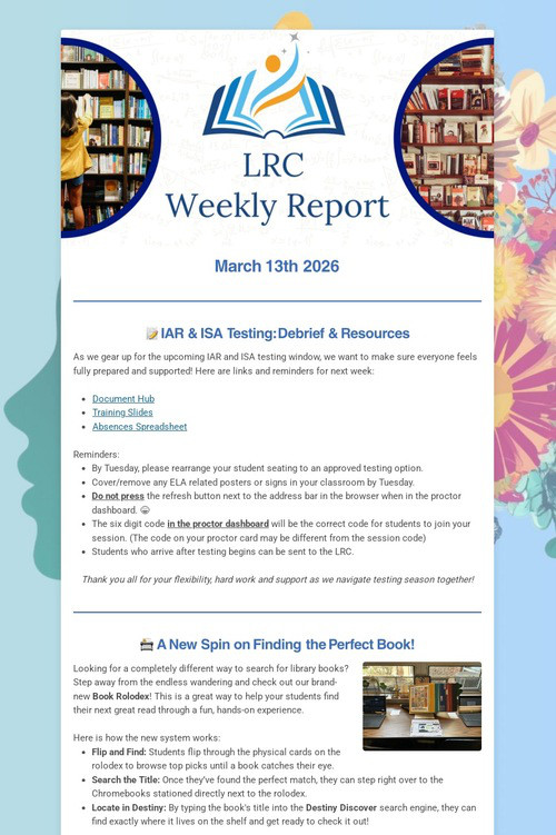 LRC Weekly Update