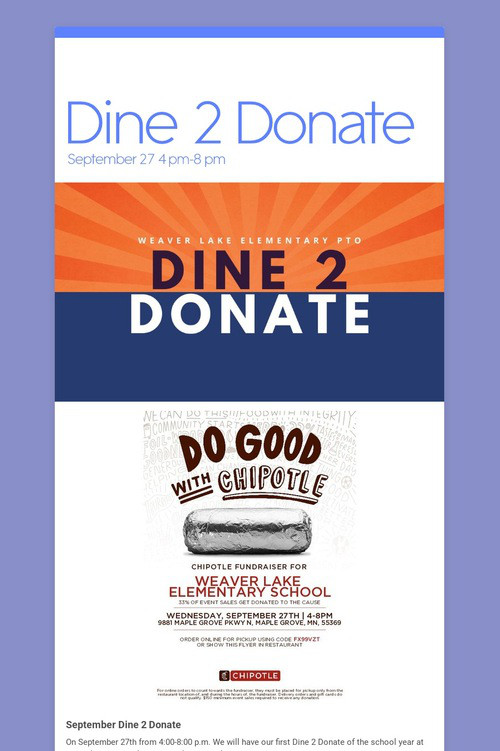 Dine 2 Donate