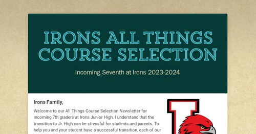 Irons All Things Course Selection