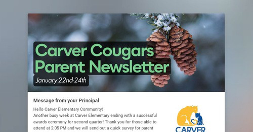 Carver Cougars Parent Newsletter