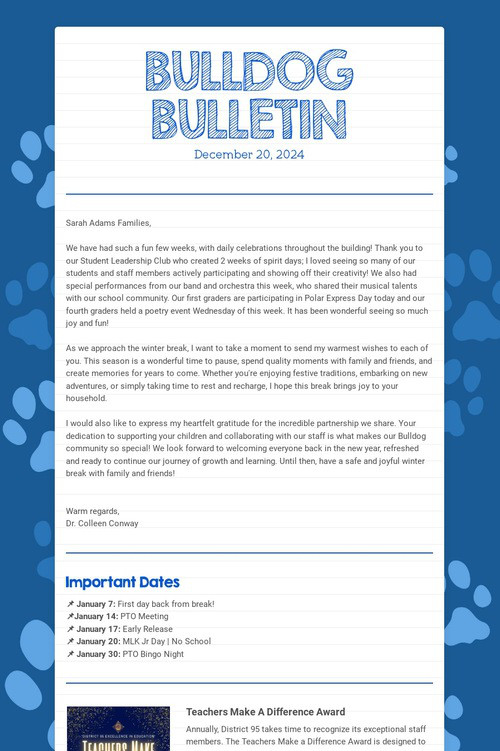 BULLDOG BULLETIN