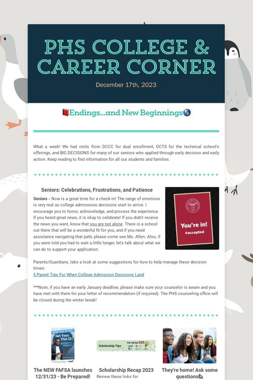 PHS College & Career Corner