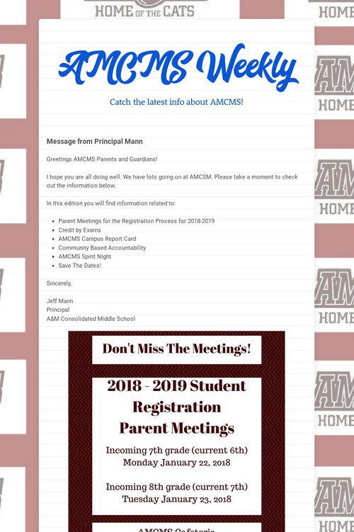 AMCMS Weekly