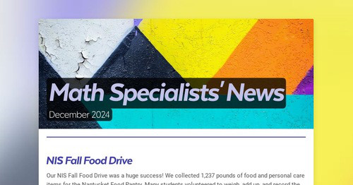 Math Specialists' News