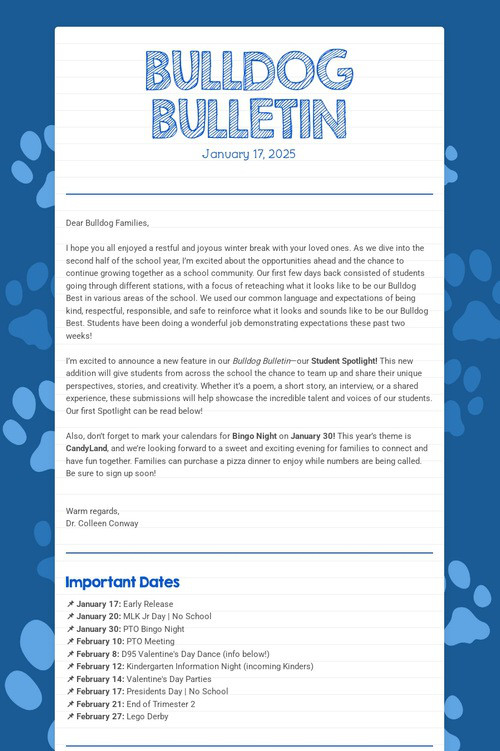 BULLDOG BULLETIN