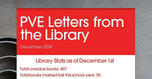 PVE Letters from the Library