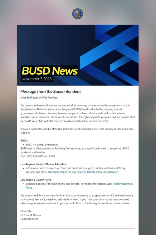 BUSD News