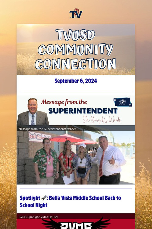 TVUSD COMMUNITY CONNECTION