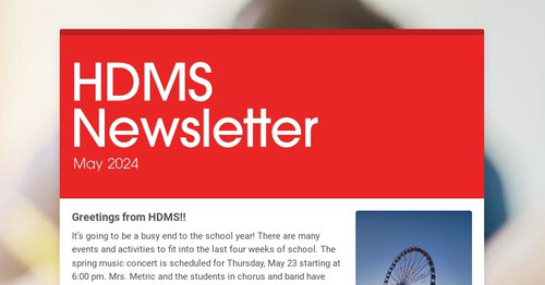 HDMS Newsletter