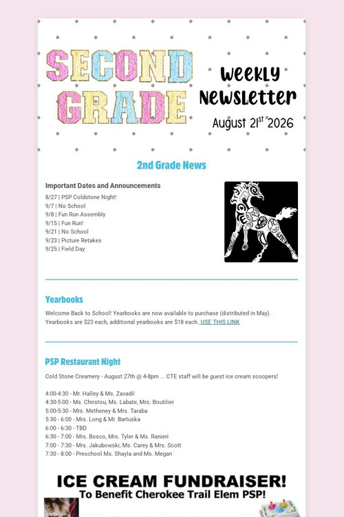 Weekly Newsletter 8/21