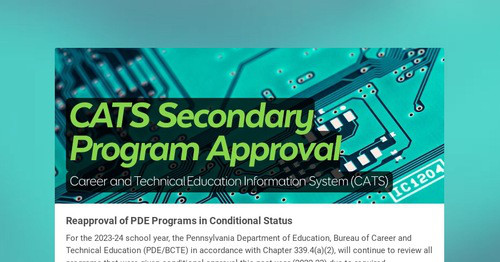 CATS Secondary Program Approval