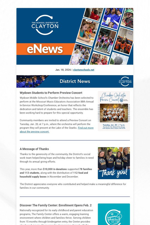 eNews Jan. 18, 2026