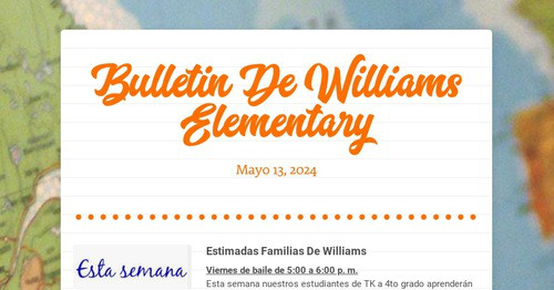 Bulletin De Williams Elementary