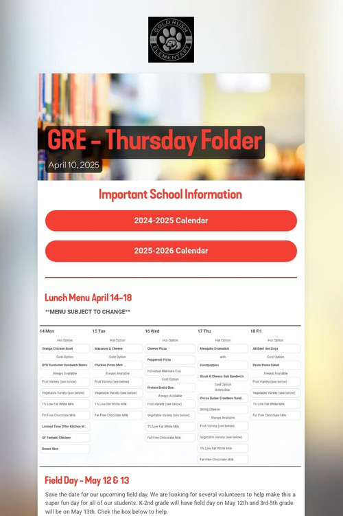 GRE - Thursday Folder
