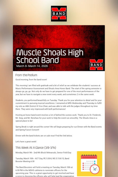 Muscle Shoals High School Band