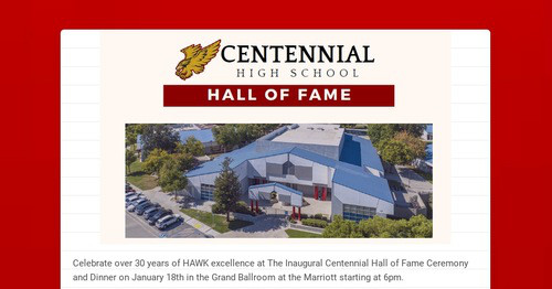 CENTENNIAL HALL OF FAME 2025