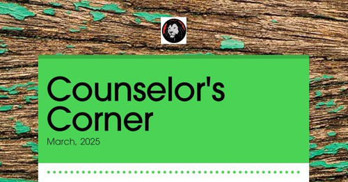 Counselor's Corner