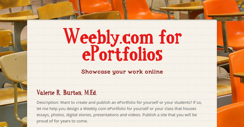Weebly.com for ePortfolios