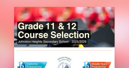 Grade 11 & 12 Course Selection