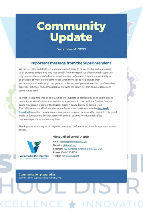 Community Update