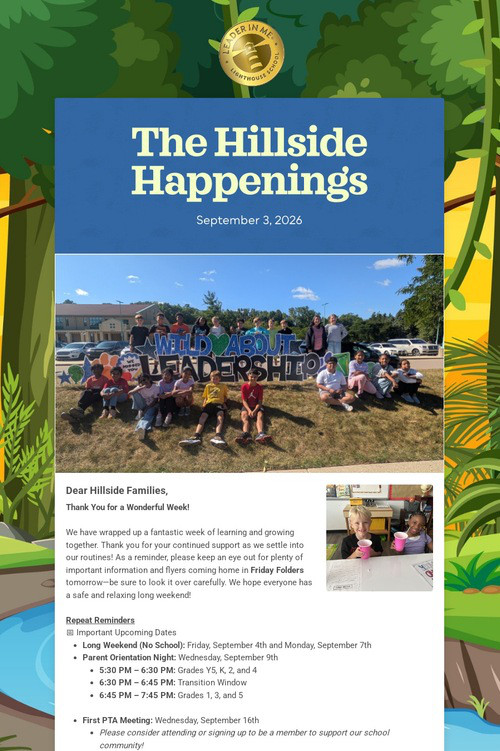 The Hillside Happenings